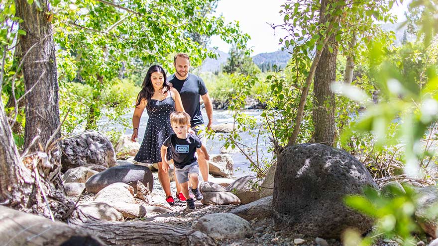 Howie and family by a river